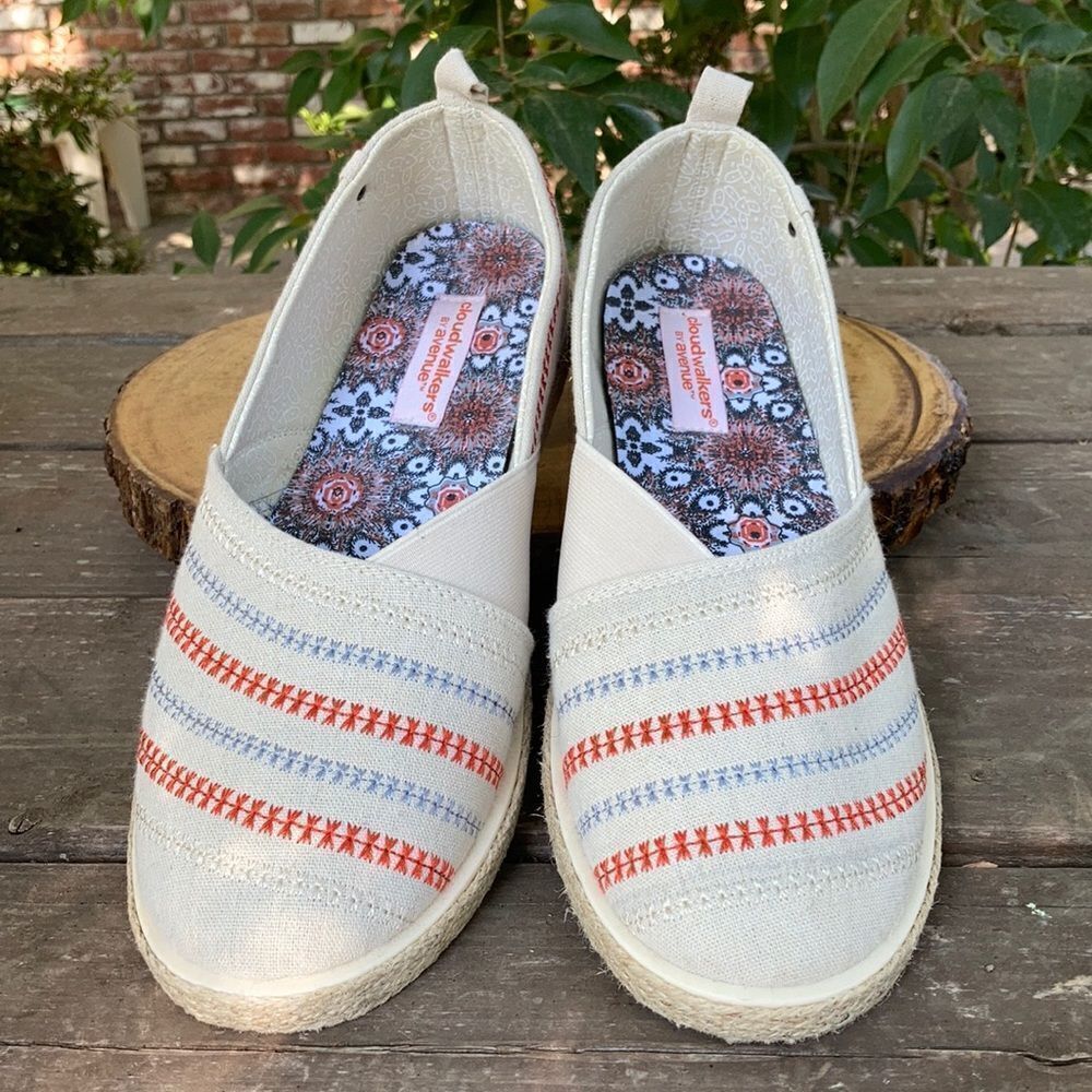 Cloudwalkers Canvas Embroidered Slip-On Shoes